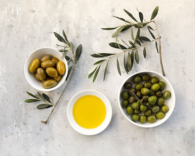 olives and olive oil