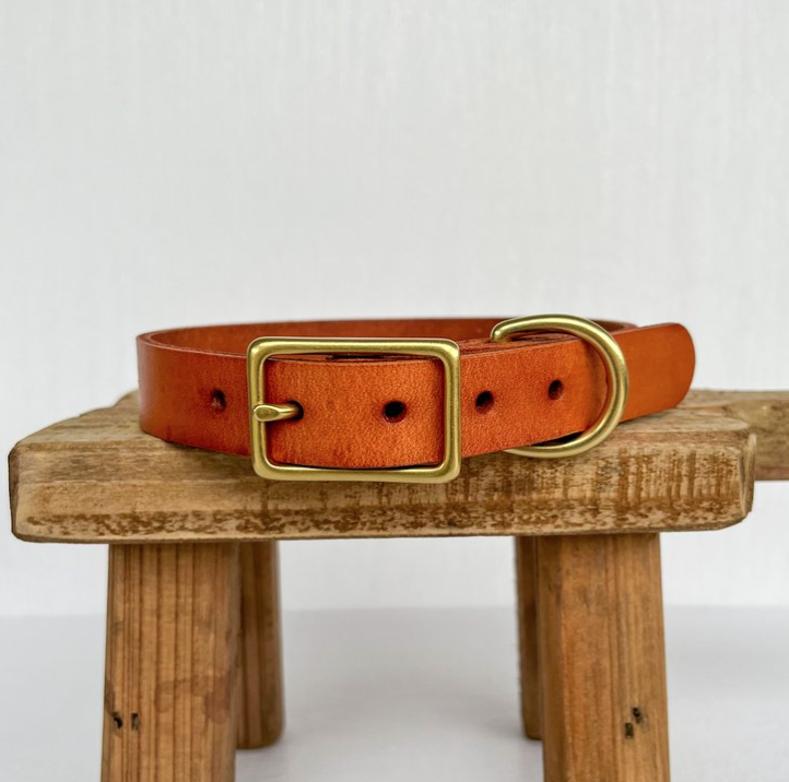 Bark and Willow leather collar
