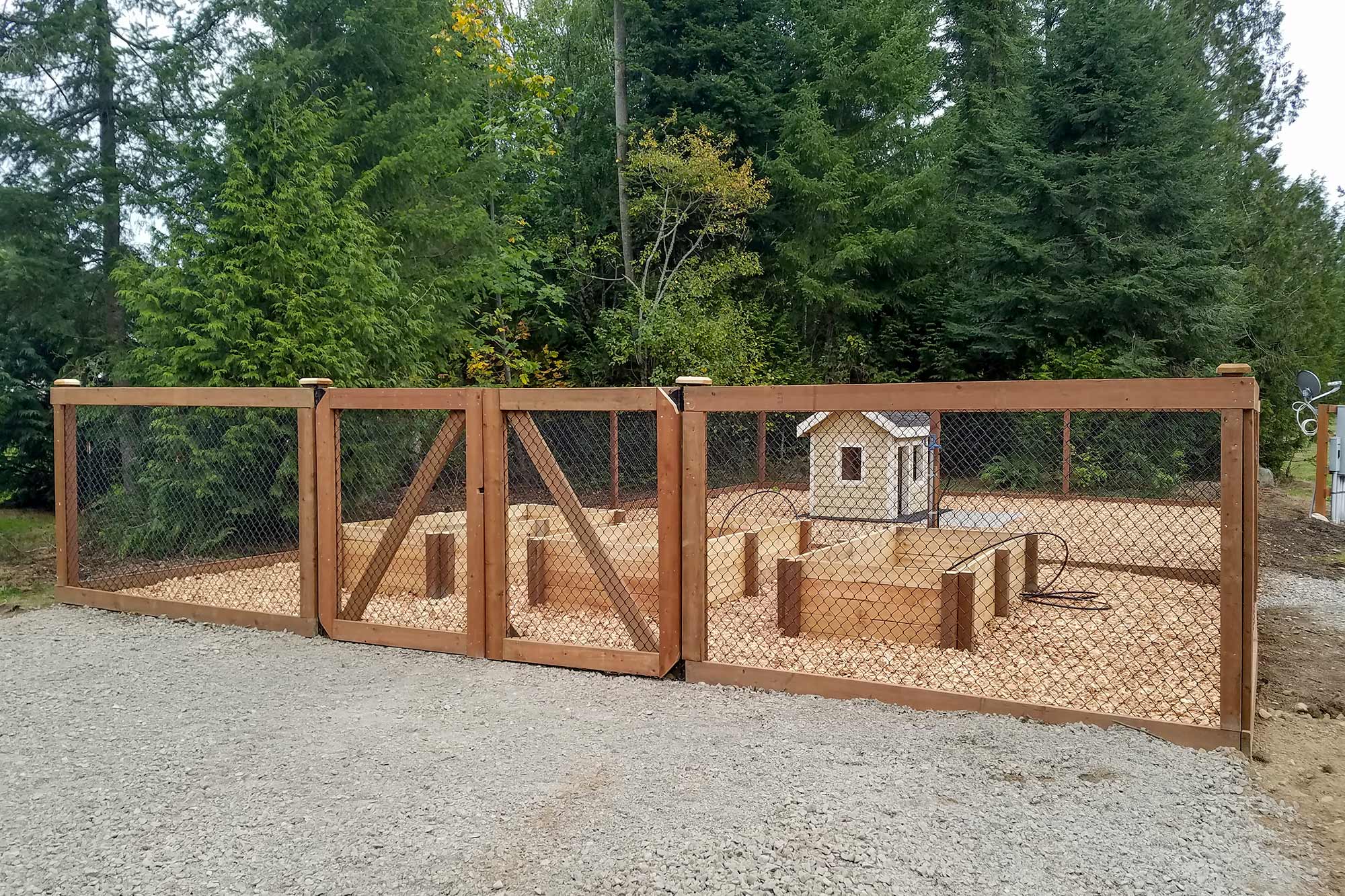 Dog store fence running