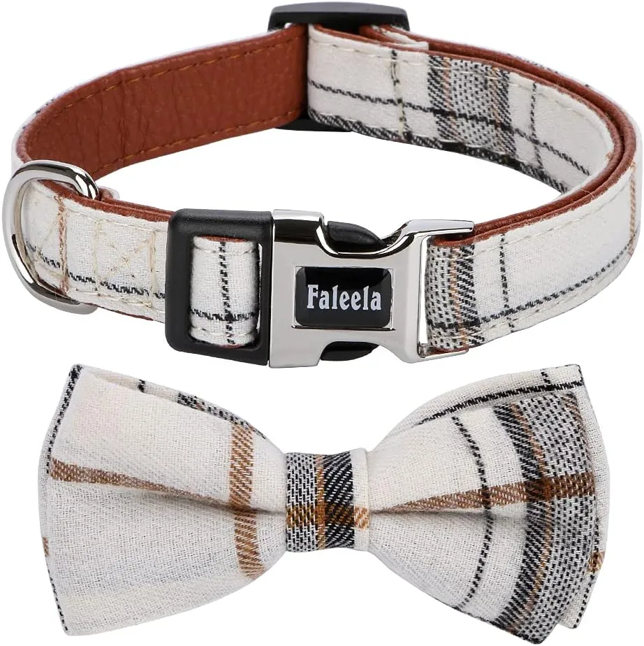 Faleela Soft & Comfy Bowtie Dog Collar