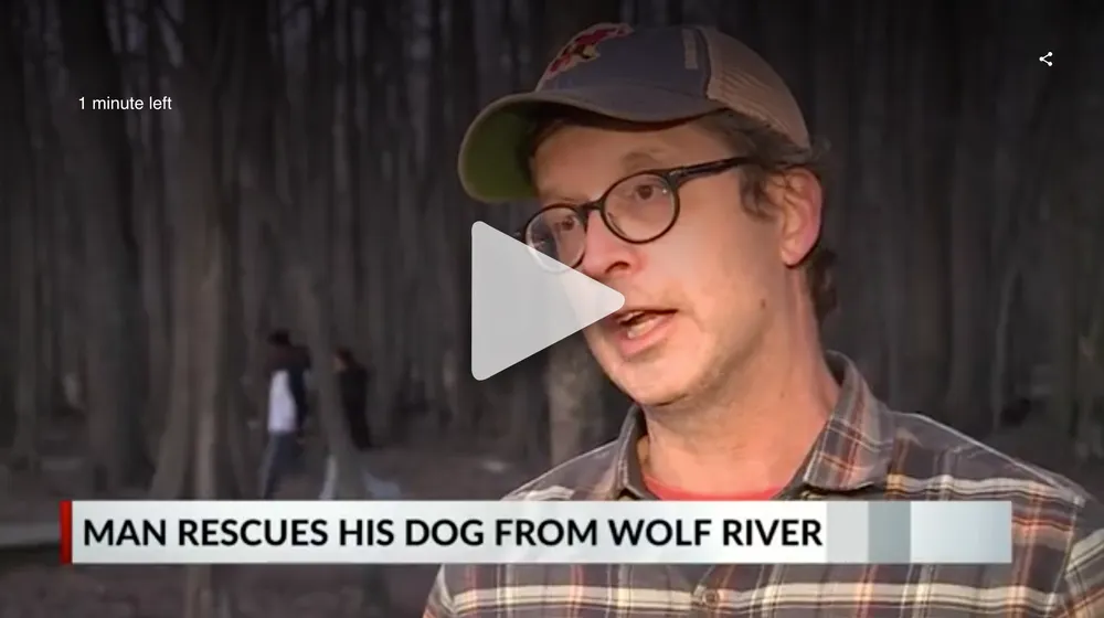 Man rescues dog from Wolf River thanks to technolog
