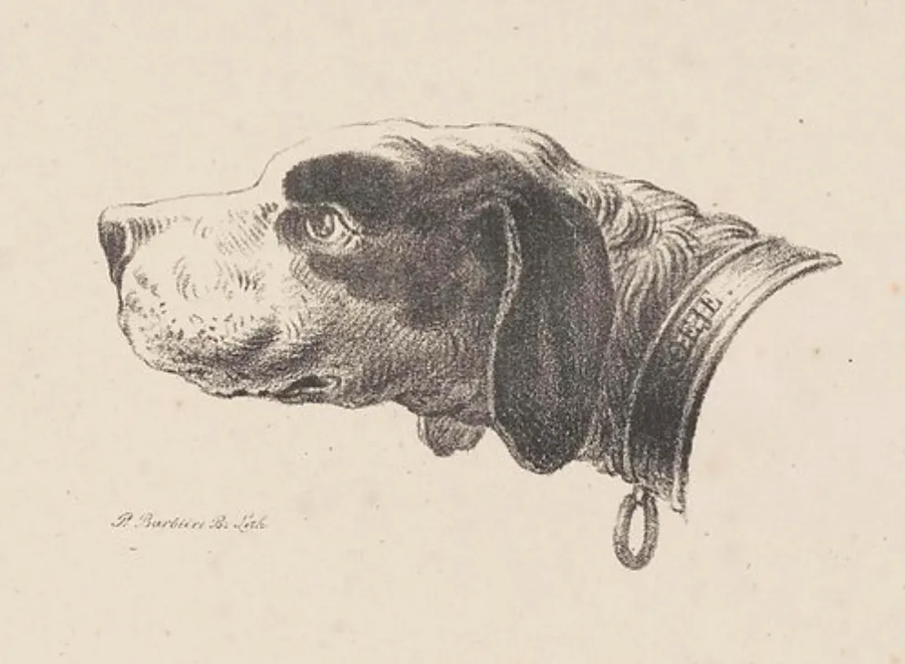 Dog head with collar. Origin: Haarlem. Date: 1809 – 1837.