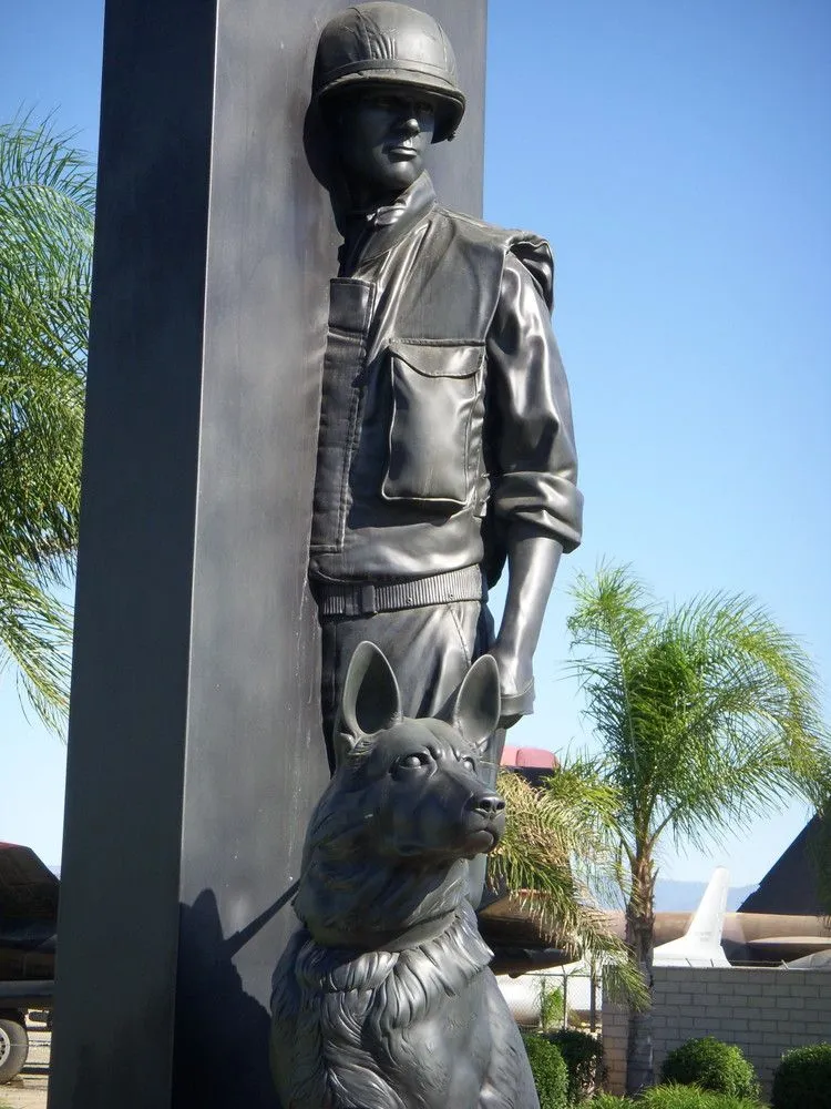 Home of The War Dog Memorial statue. 