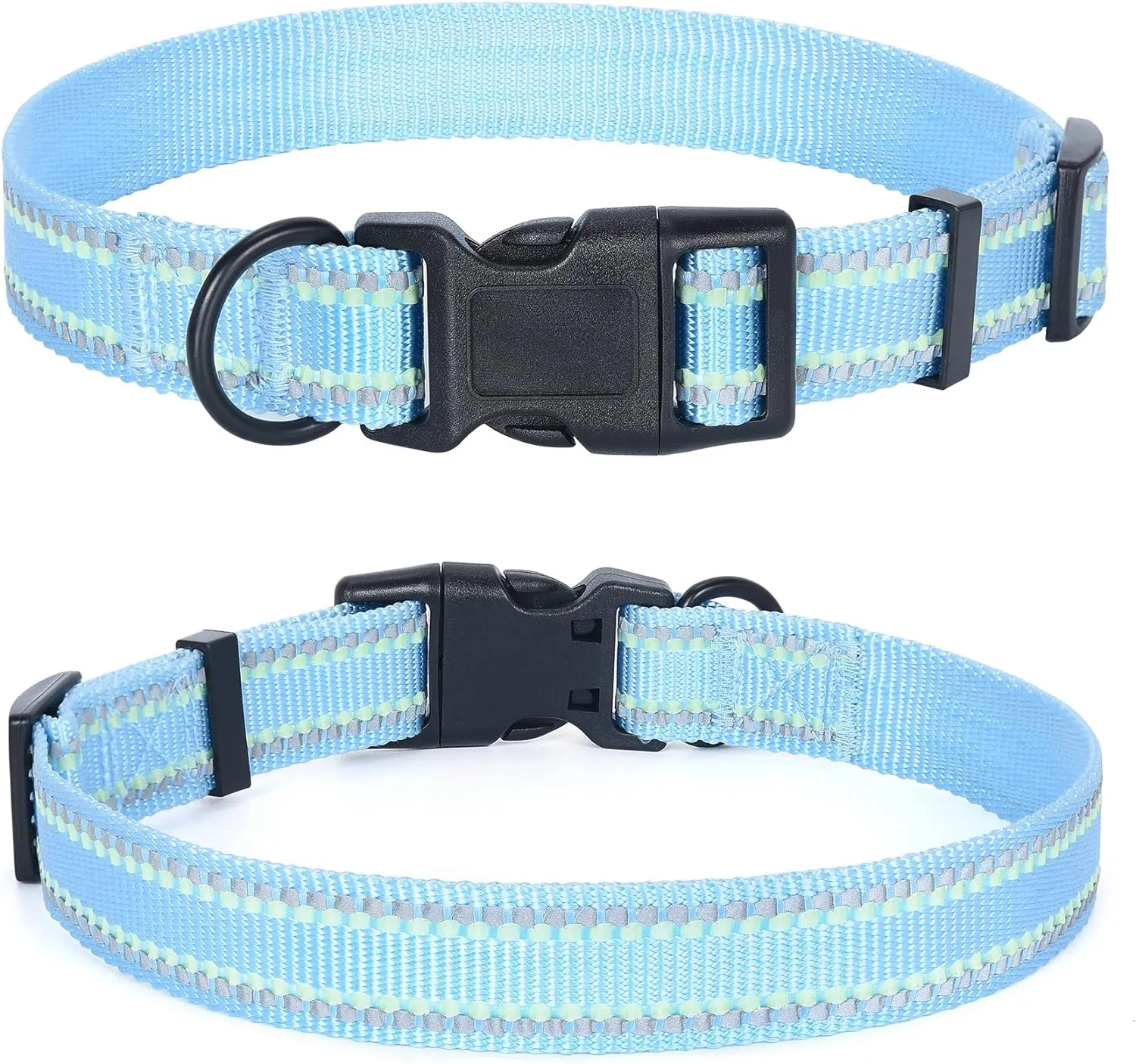 Mile High Life Nylon Night Light Glow Collar for Medium Dogs