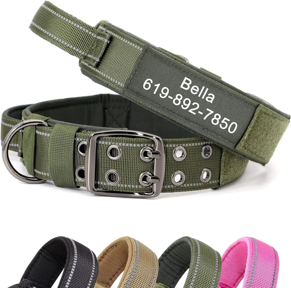 PET ARTIST Personalized Tactical Dog Collar