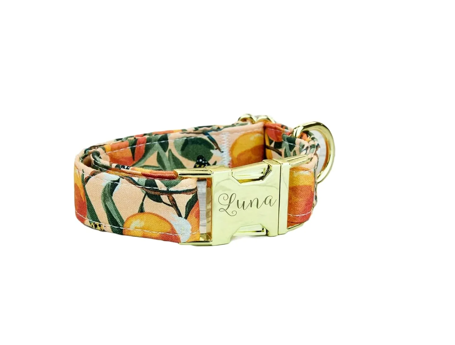 Trendpet.online Peach Personalized Dog Collar