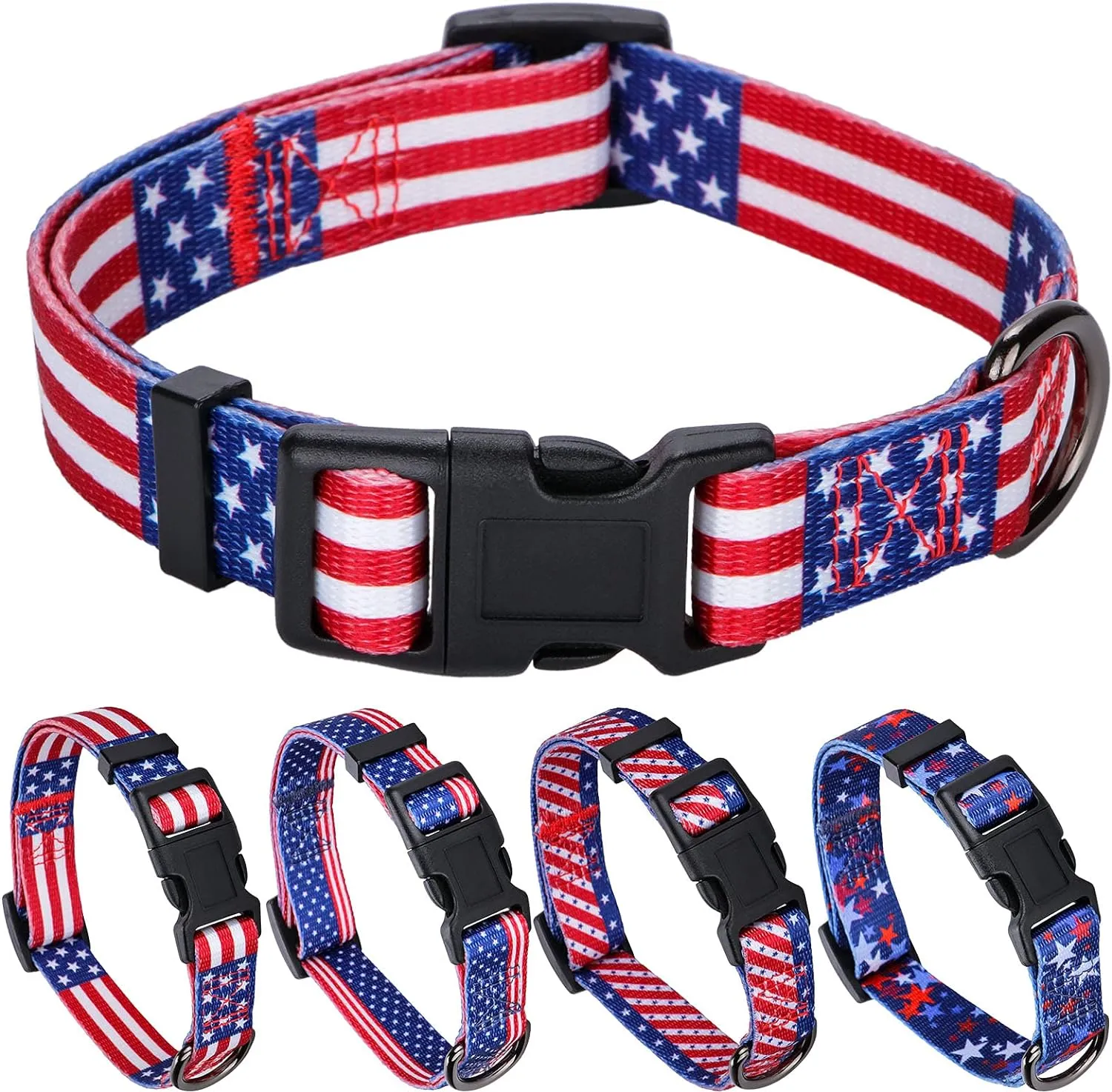 Rhea Rose American Flag Dog Collar