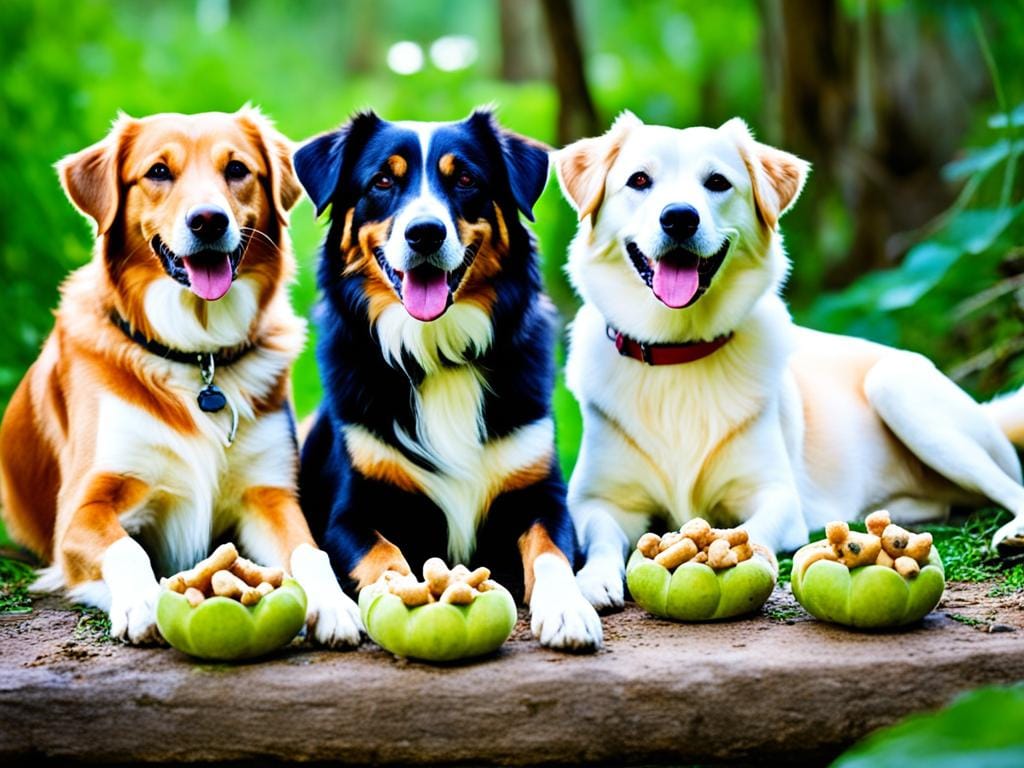 Dogs Eating Lotus Root