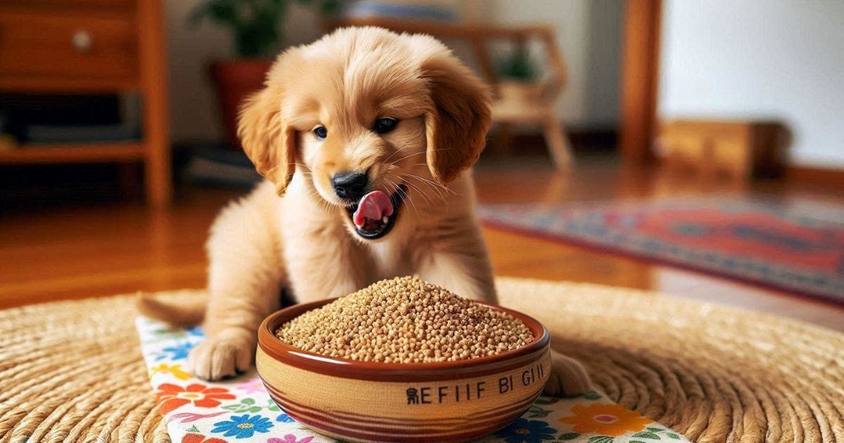 Dog Eating Teff