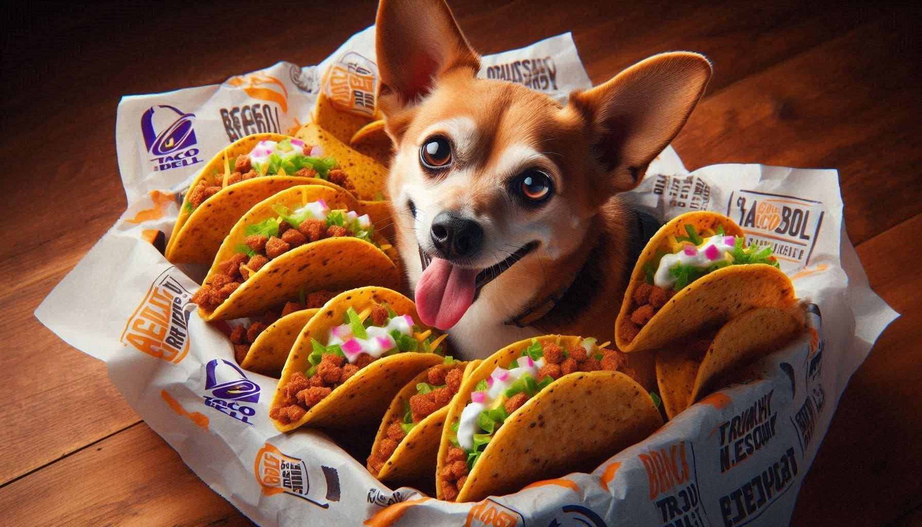  Dogs Eating Taco Bell Crunchy