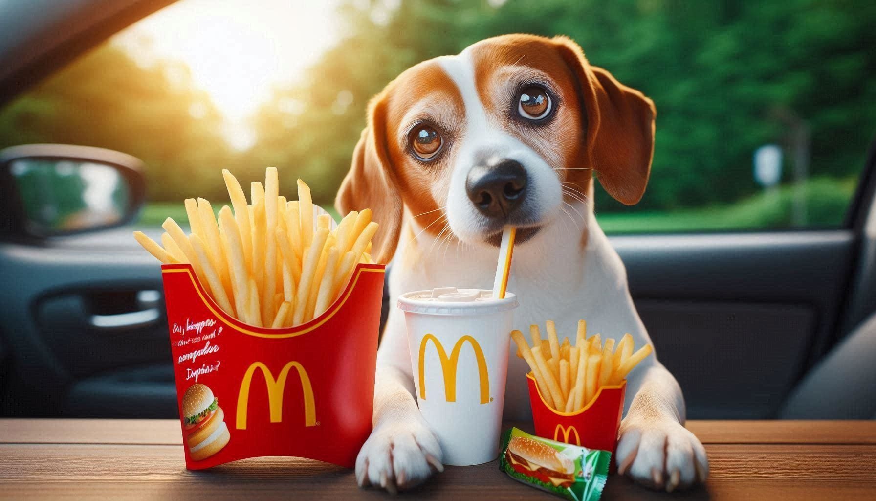 A Dog Eating McDonald's French Fries
