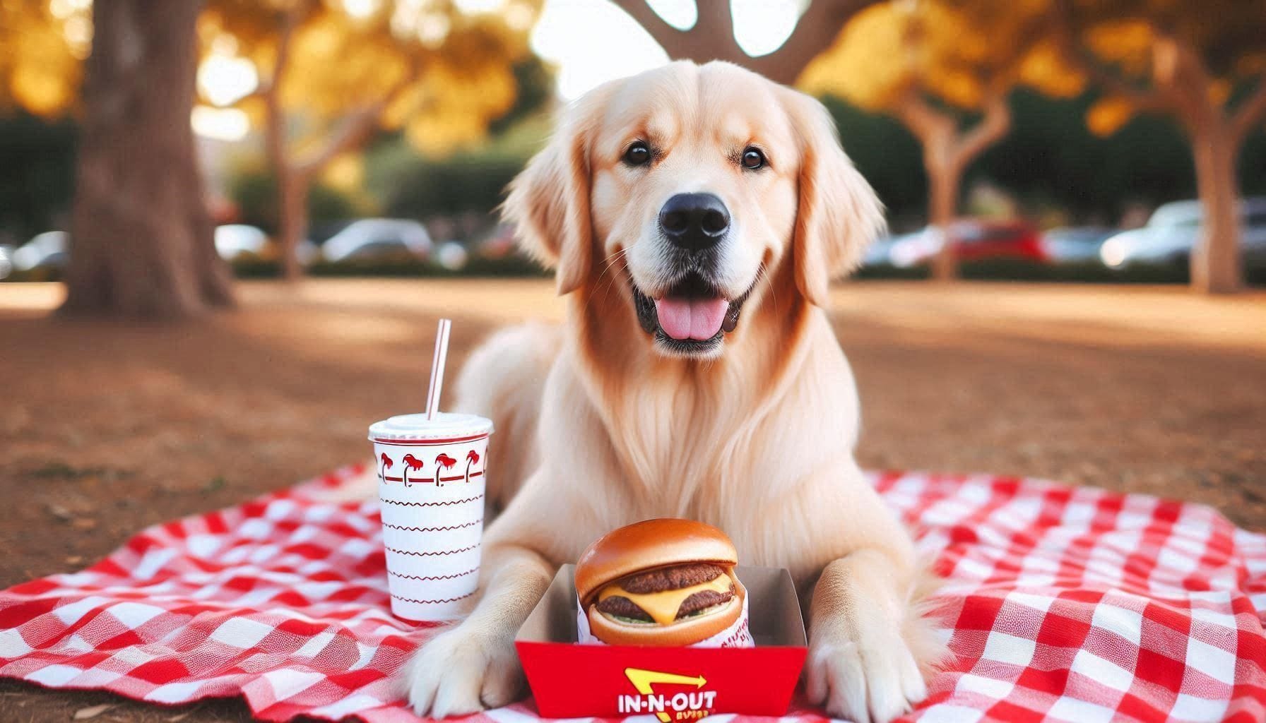 Dogs Eating In-N-Out Burger.